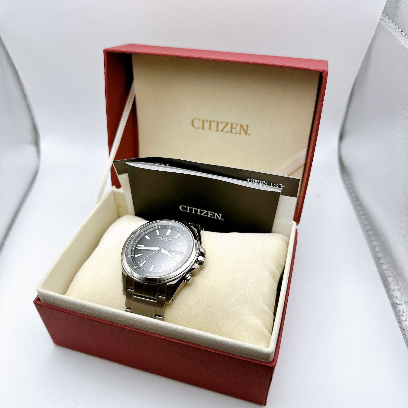大人気，HOT】 CITIZEN シチズン 電波ソーラー 箱付き メンズ腕時計 