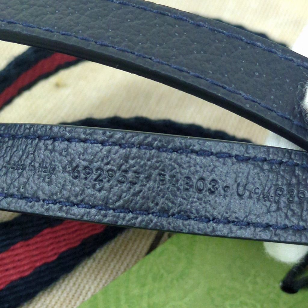 GUCCI グッチ エクストラ スモール ペット リード ネイビー レッド