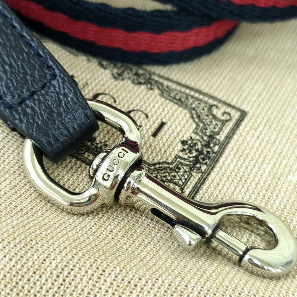 GUCCI グッチ エクストラ スモール ペット リード ネイビー レッド