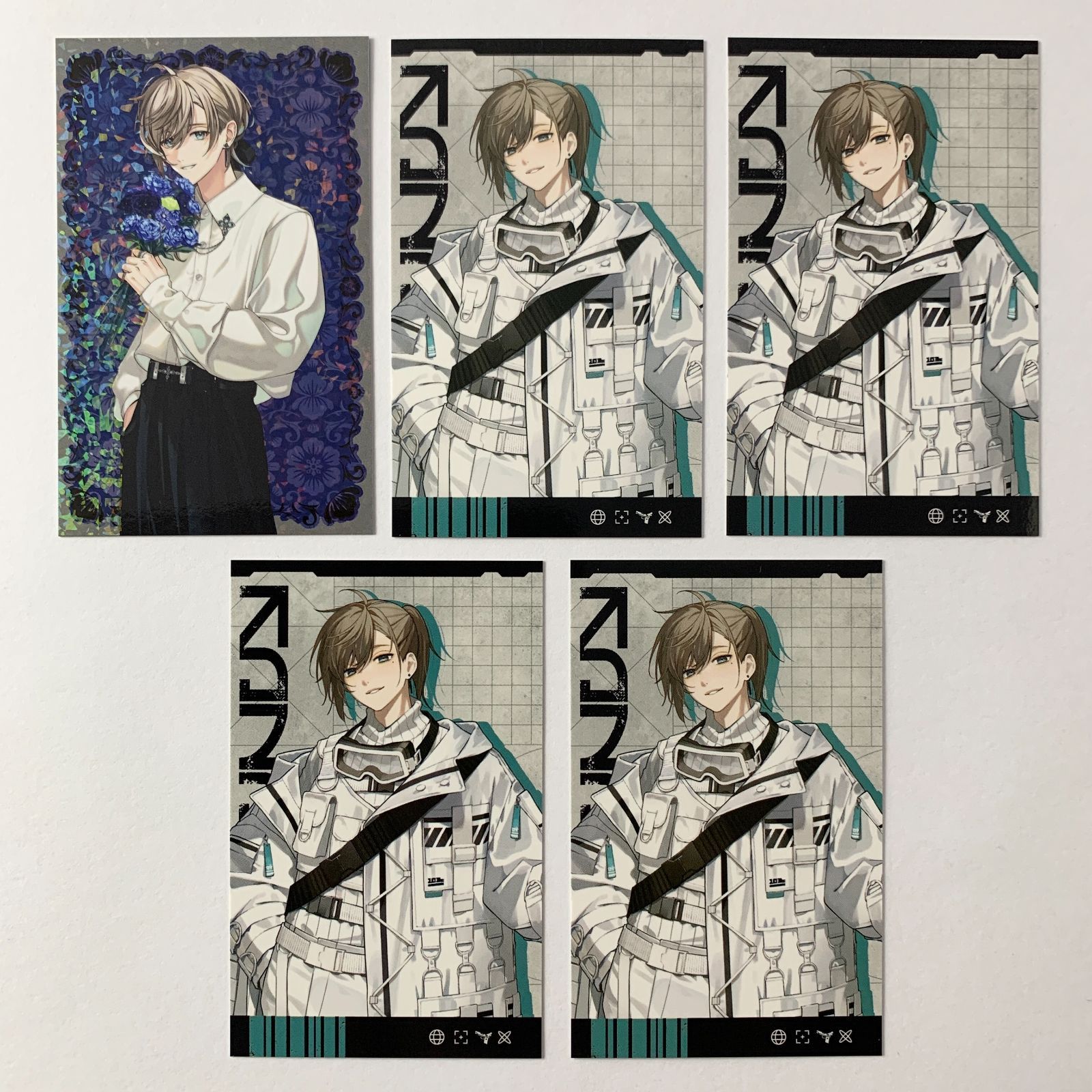 [Bulk Sale] Rainbow Leaf Clutch Mode Photo Card ChronoIR 6th Anniversary Cheki Style Card 5 Piece Set