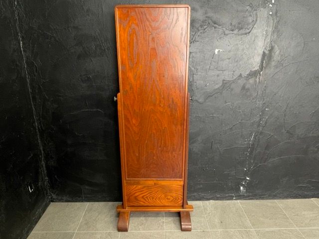 手渡し歓迎 江戸指物 姿見 【中古】スタンドミラー 全身鏡 約56×30 