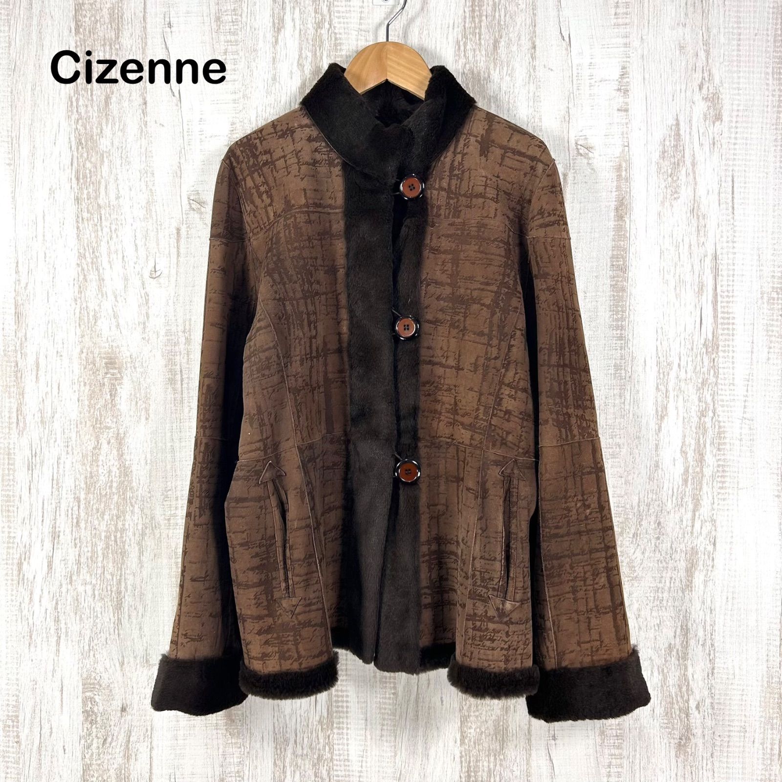 Cizenne シゼンヌ ラビット リアルファー スエード リバーシブル 
