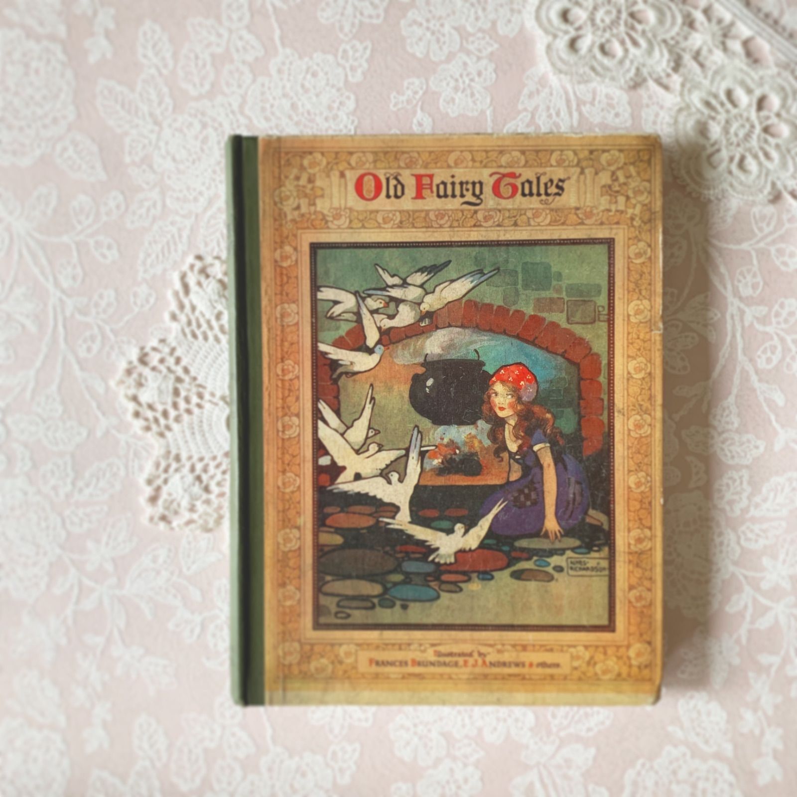 稀少1920アンティーク絵本 洋書古書 児童書 ヴィクトリアン ヴンテージ まるで英国ヴィクトリアン！ときめく猫のヴィンテージ絵本 古書洋書