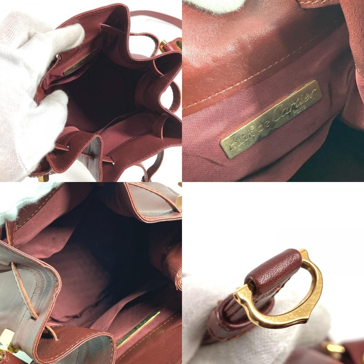 CARTIER カルティエ ショルダーバッグ ロゴ マストライン レザー 