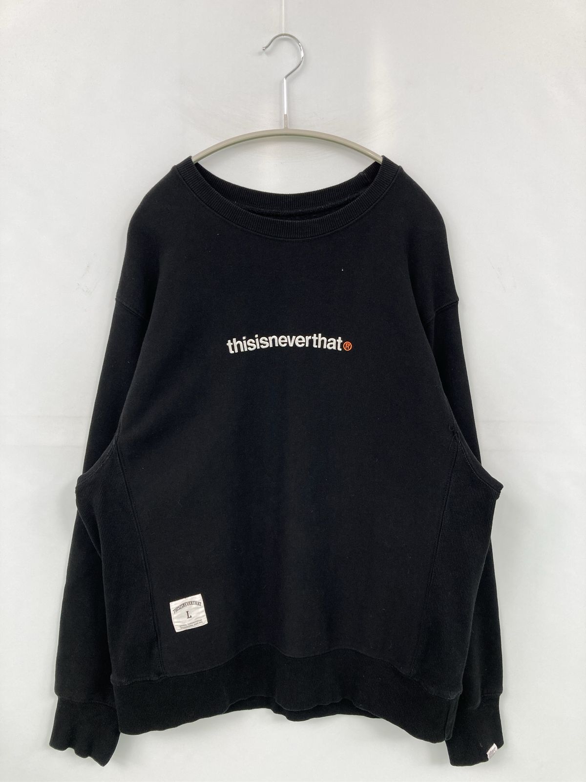 thisisneverthat ディスイズネバーザット スウェット L ブラック 裏 