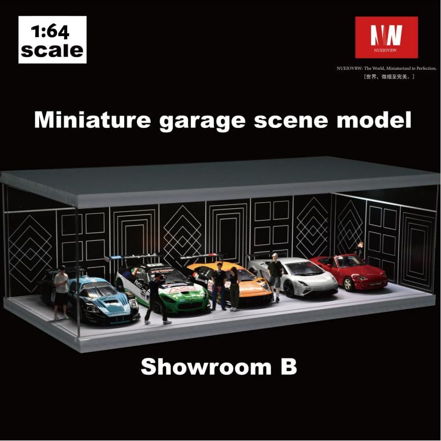 ミニカー用ジオラマ：1/18 ショールーム＆ガレージⅠ(2階建モデル