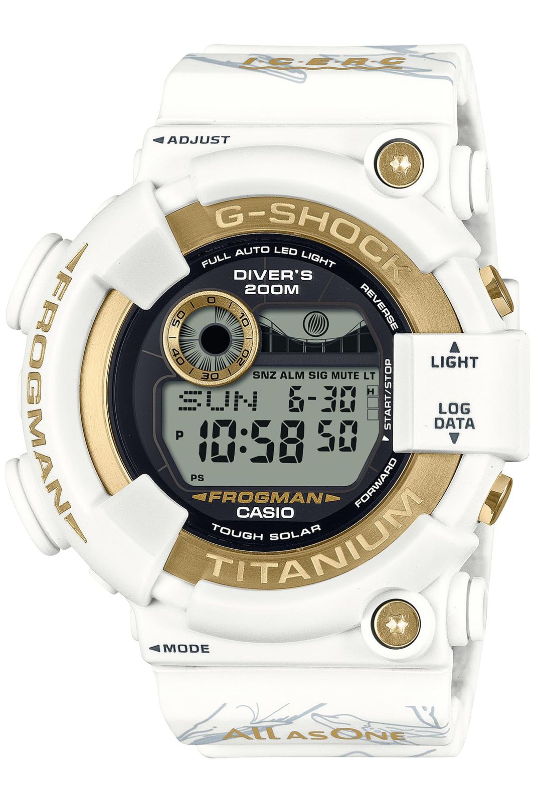 [カシオ] 腕時計 ジーショック 【国内正規品】FROGMAN Love Sea and The Earth アイサーチ・ジャパン コラボレーションモデル タフソーラー バイオマスプラスチック採用 GW-8201K-7JR メンズ ホワイト