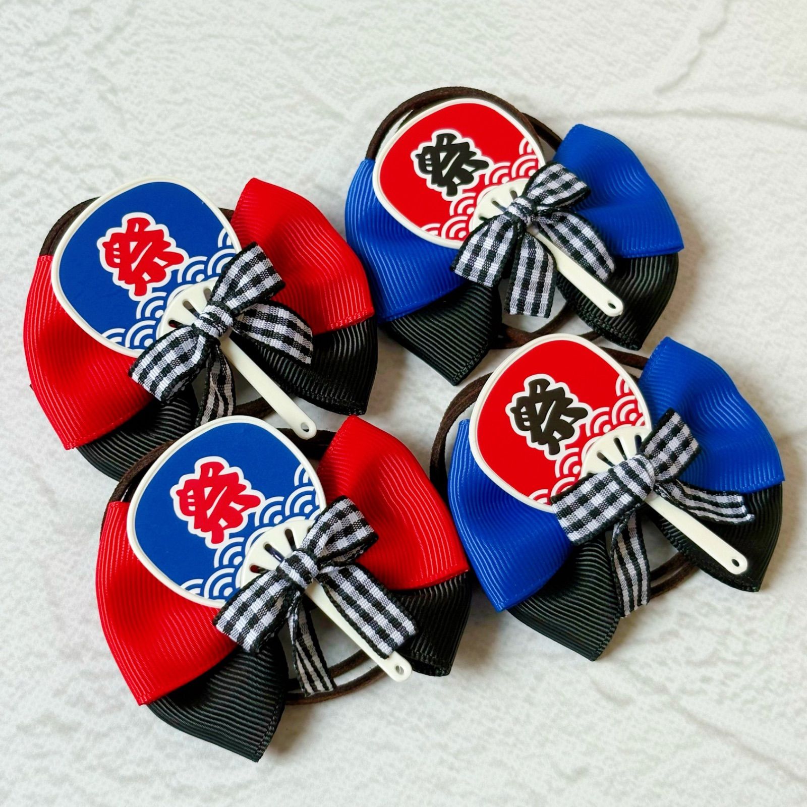 再販・数量限定】 10本 トリミングチョーカー 《058》 はっぴ風 お祭り