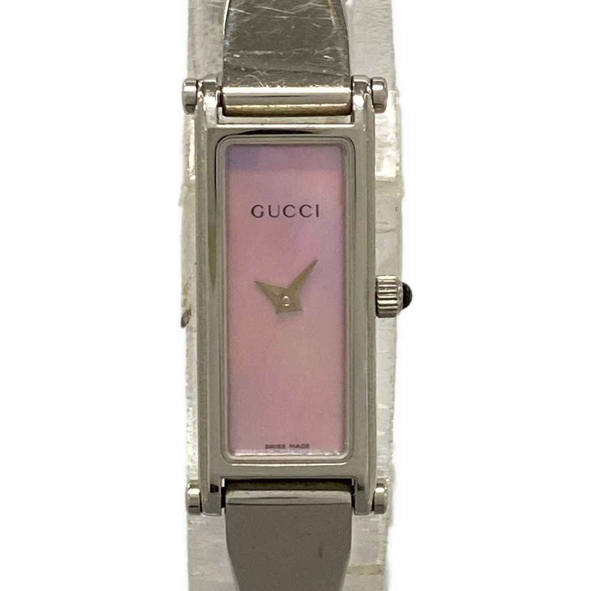 GUCCI(グッチ) 腕時計美品 - 1500L レディース シェル文字盤 ピンク 
