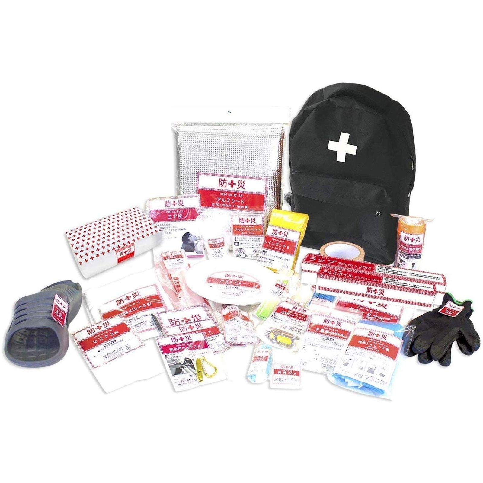 山善 YAMAZEN 防災リュック 30点 セット 防災士監修 一次避難用 給水バッグ 携帯用トイレ 大容量 ブラック YBG-30 BK a 0d18d19f