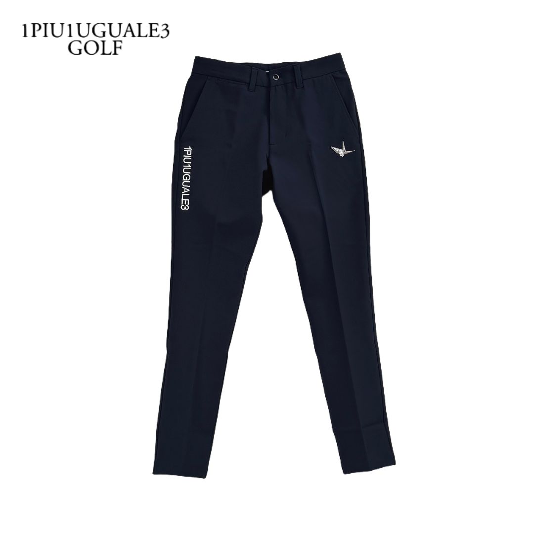★新品/定価5.3万★ 1PIU1UGUALE3 miura パンツ 3 黒 新品 1PIU1UGUALE3 GOLF × miura三浦技研 サイド刺繍ロングパンツ 3