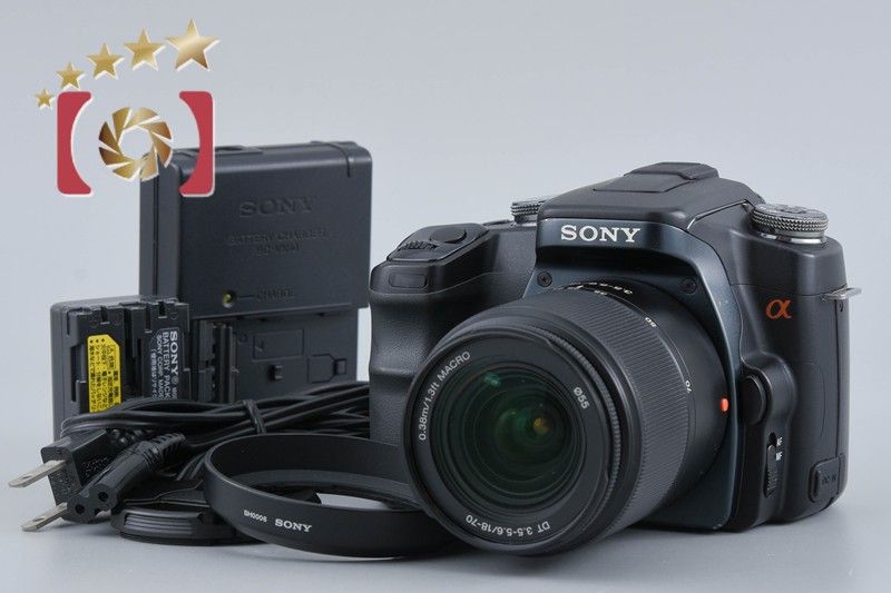 中古】SONY ソニー α100 DSLR-A100 ズームレンズキット ブラック 