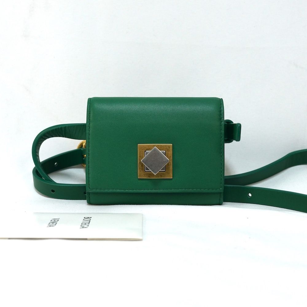 新品 ボッテガ BOTTEGA VENETA 緑 ショルダー バッグ ウエスト 【公式 新品 ボッテガ BOTTEGA VENETA 緑 ショルダー バッグ ウエスト 【公式