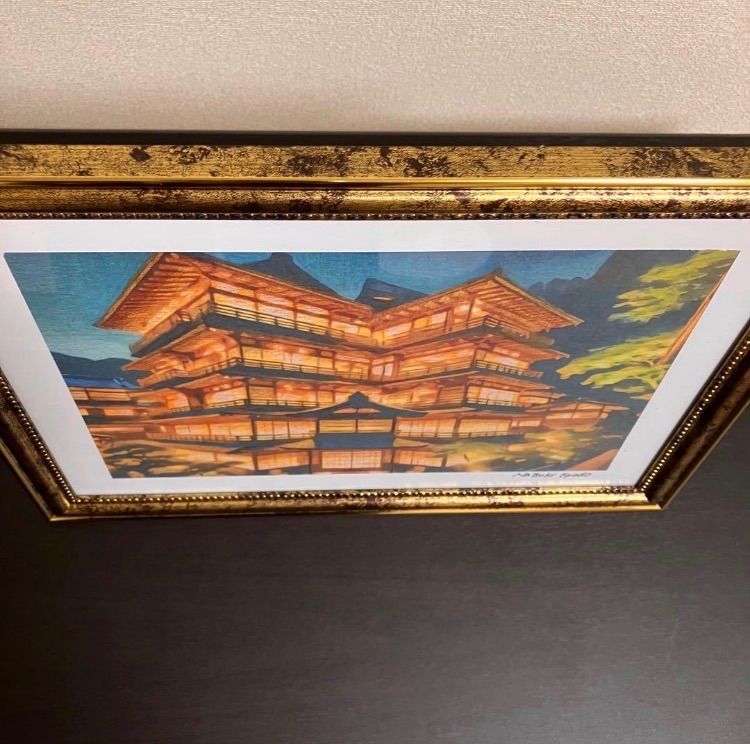 ジブリアート109 千と千尋の神隠しより「金具屋」額装品 額縁寸法45