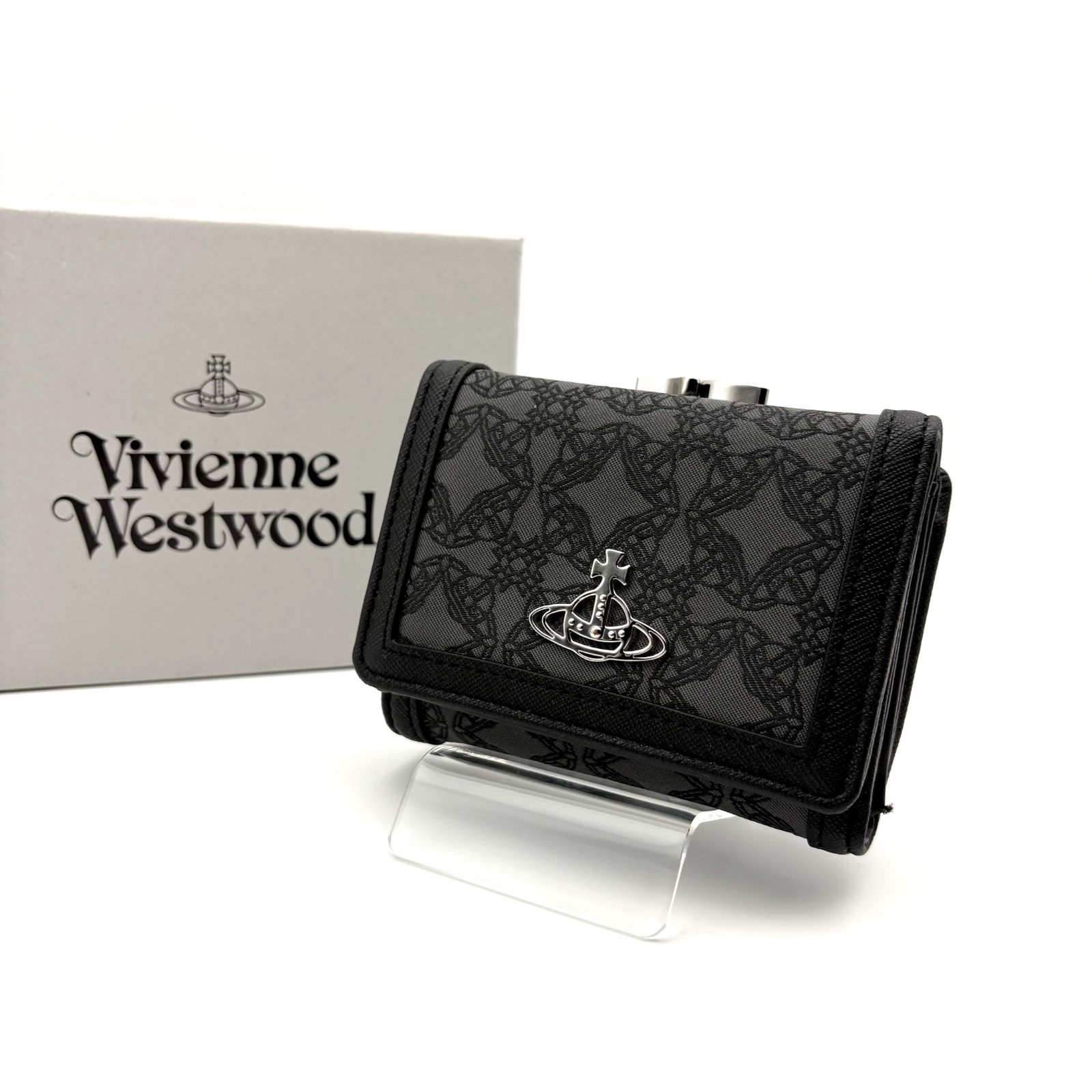 箱付／美品 】Vivienne Westwood コンパクト三つ折り財布 がま口 RE 