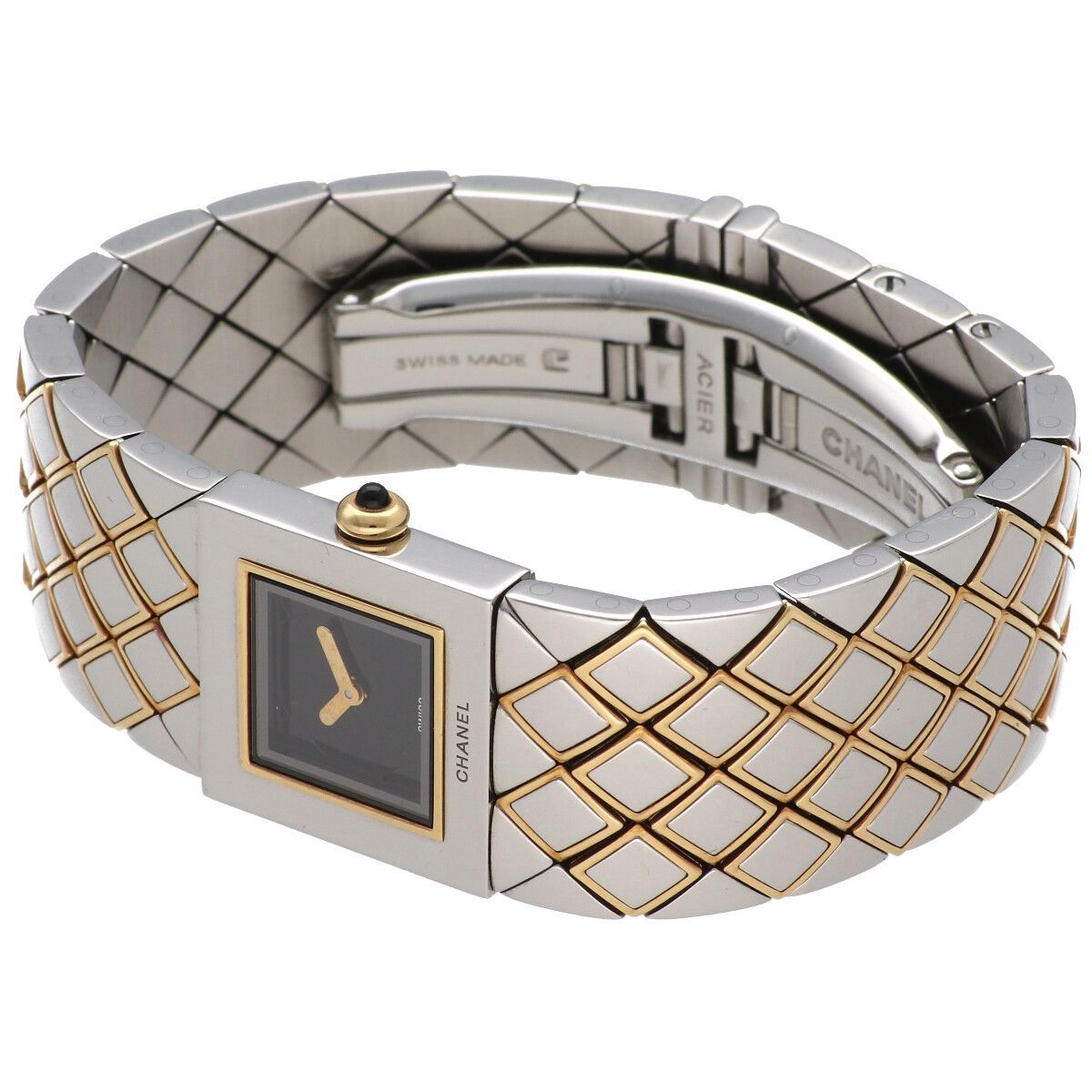 【中古】 CHANEL シャネル マトラッセ H0475 K18YG SS バングル 腕時計 キルティング レディース 23035491 AO 中古】 CHANEL シャネル マトラッセ H0475 K18YG SS バングル 腕時計