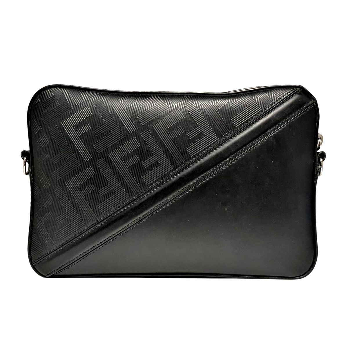 中古】 Fendi フェンディ ズッカエンボス ダイアゴナル カメラケース