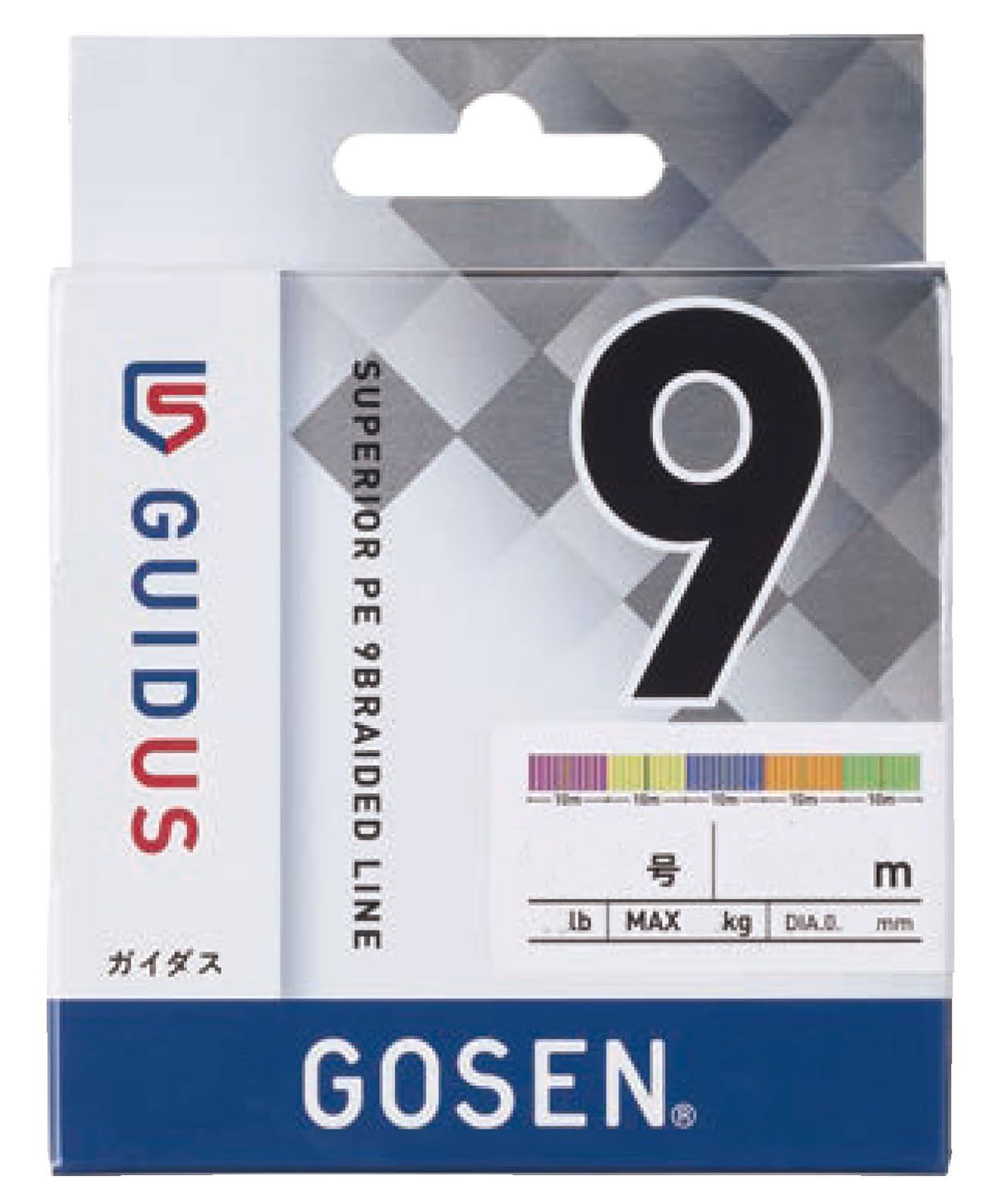 新品 ゴーセン(GOSEN) ガイダス(GUIDUS) PE×9 300m マルチカラー 1.2号