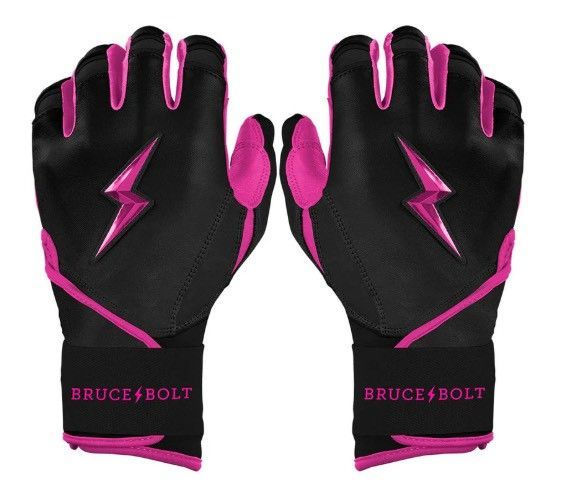 ブルースボルト　野球　ソフトボール　バッティンググローブ　ロングカフ　ホットピンク　Bear Series Long Cuff Batting Gloves - Hot Pink