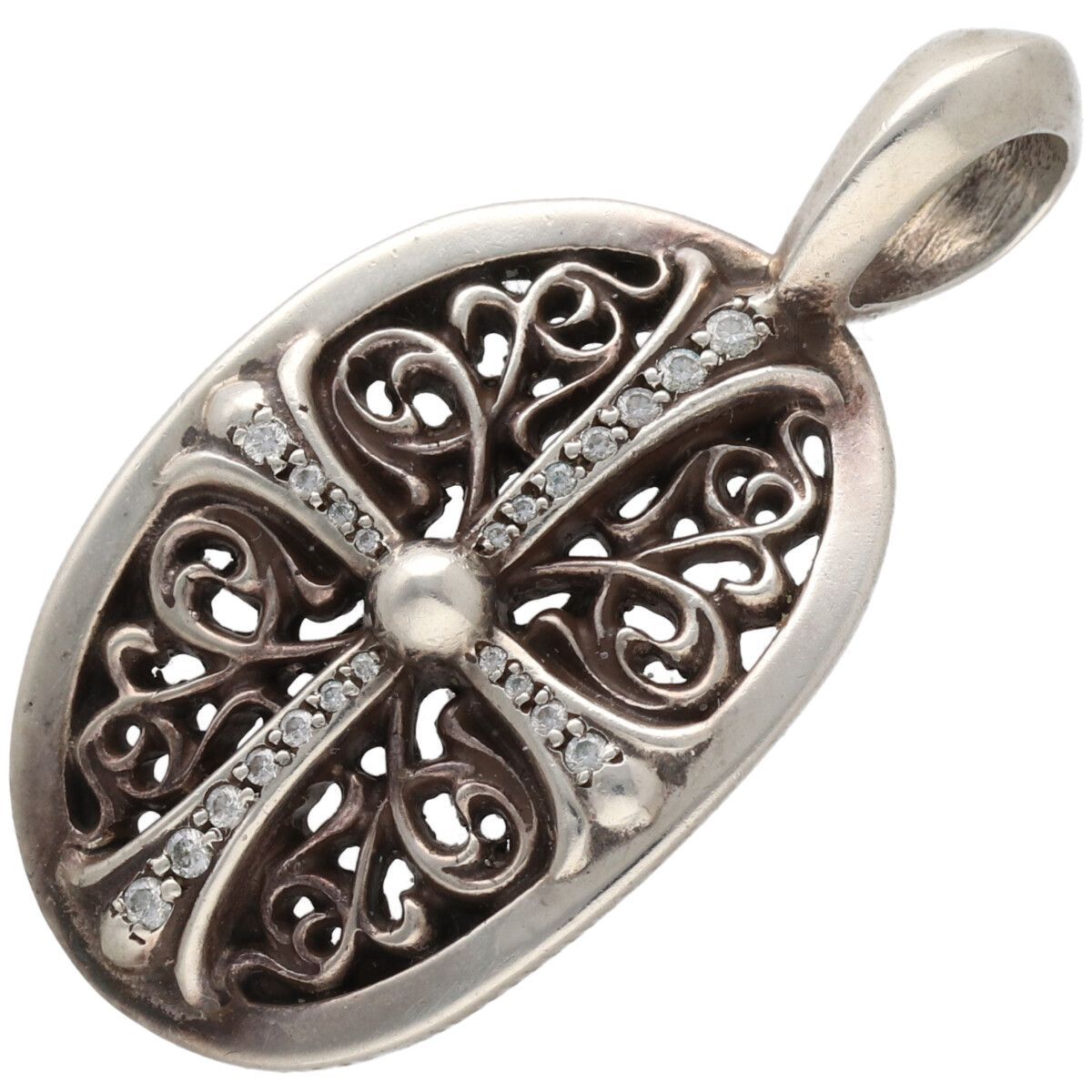 中古】 CHROME HEARTS クロムハーツ タイニークラシックオーバルクロス