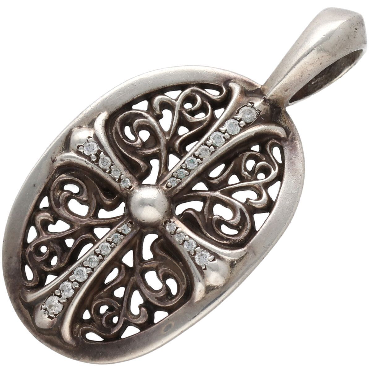 中古】 CHROME HEARTS クロムハーツ タイニークラシックオーバルクロス 