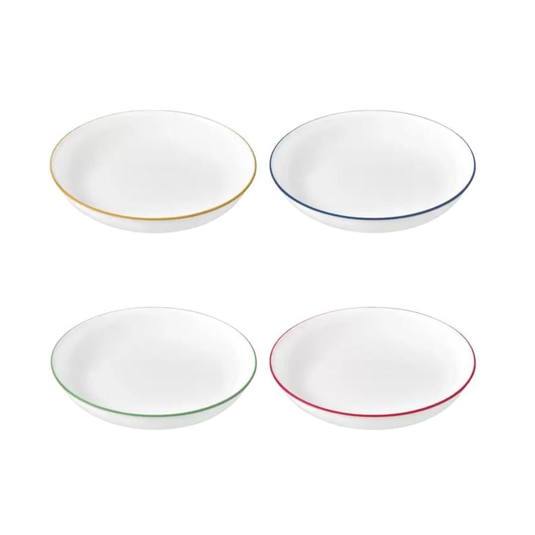 コストコ コレール CORELLE カラーリムボウル 4枚セット 耐熱ガラス 強化ガラス 食器 ボウル セット 電子レンジ オーブン 食洗機対応 軽くて割れにくい 軽量 皿 キッチン用品 ASASORIA [並行輸入品]