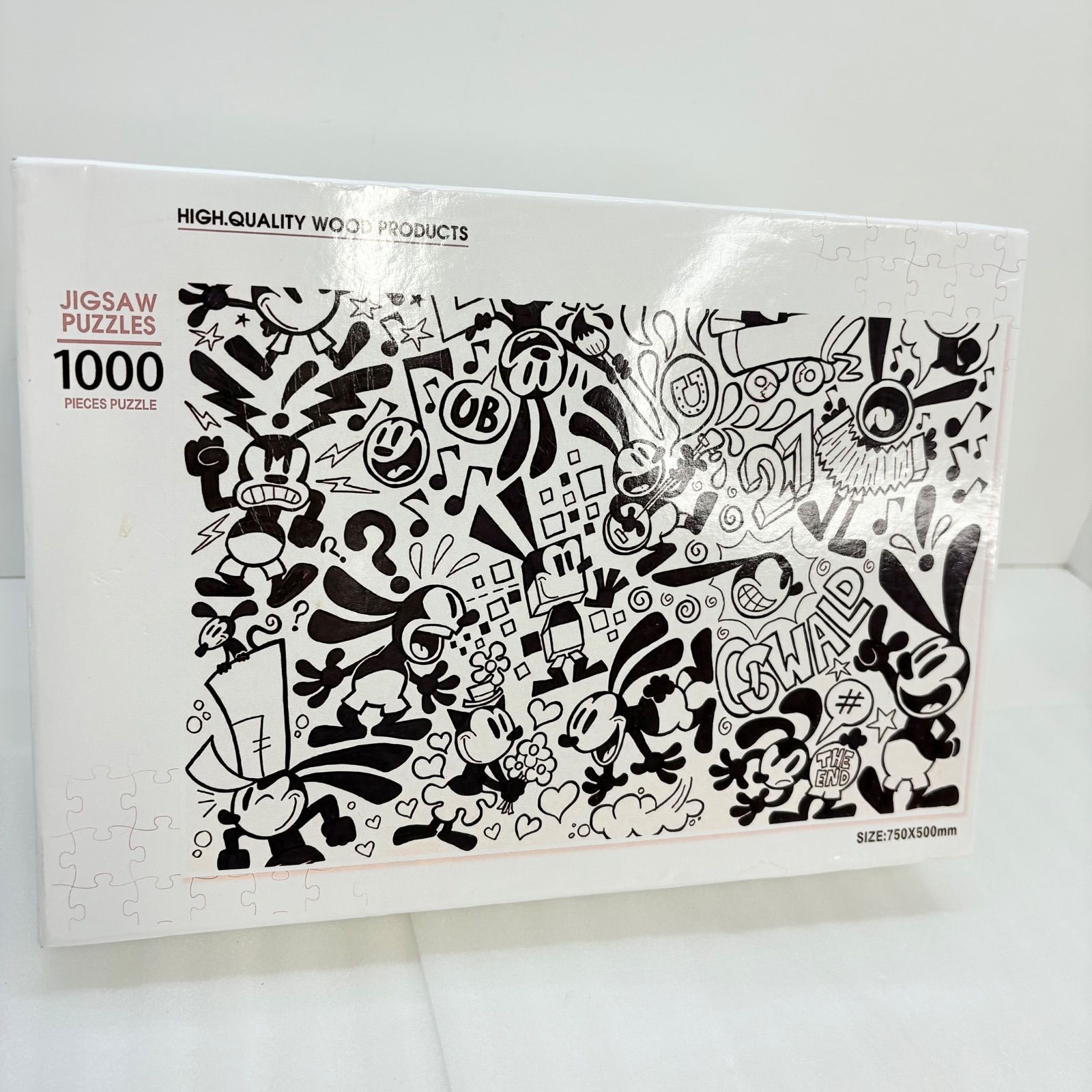 未使用】ディズニー オズワルド 1000ピース ジグソーパズル モノクロ 
