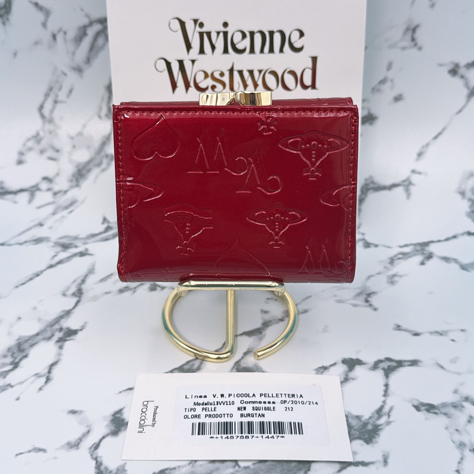 新品未使用❤︎Vivienne Westwood 3つ折り財布 エナメル 赤 新品未使用》Vivienne Westwood ヴィヴィアンウエストウッド 三つ折り