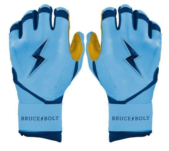 ブルースボルト　野球　ソフトボール　バッティンググローブ　ロングカフ　カロライナブルー　 Bear Series Long Cuff Batting Gloves - Carolina Blue