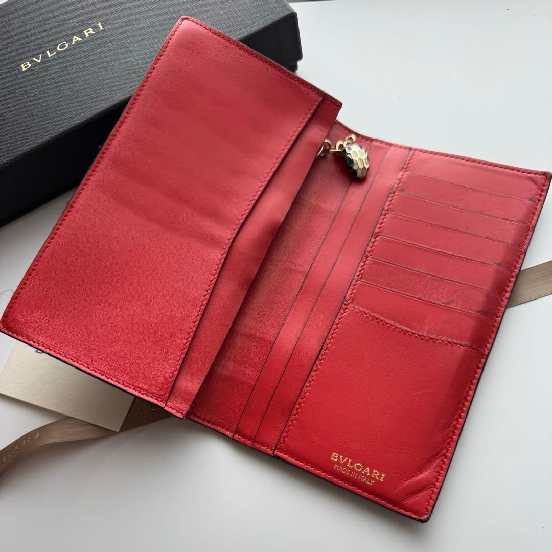 美品】 401 BVLGARI ブルガリ セルペンティ 2つ折り 長財布 - メルカリ