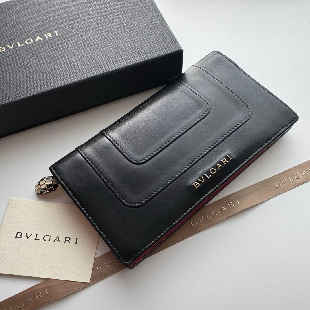 美品】 401 BVLGARI ブルガリ セルペンティ 2つ折り 長財布 - メルカリ