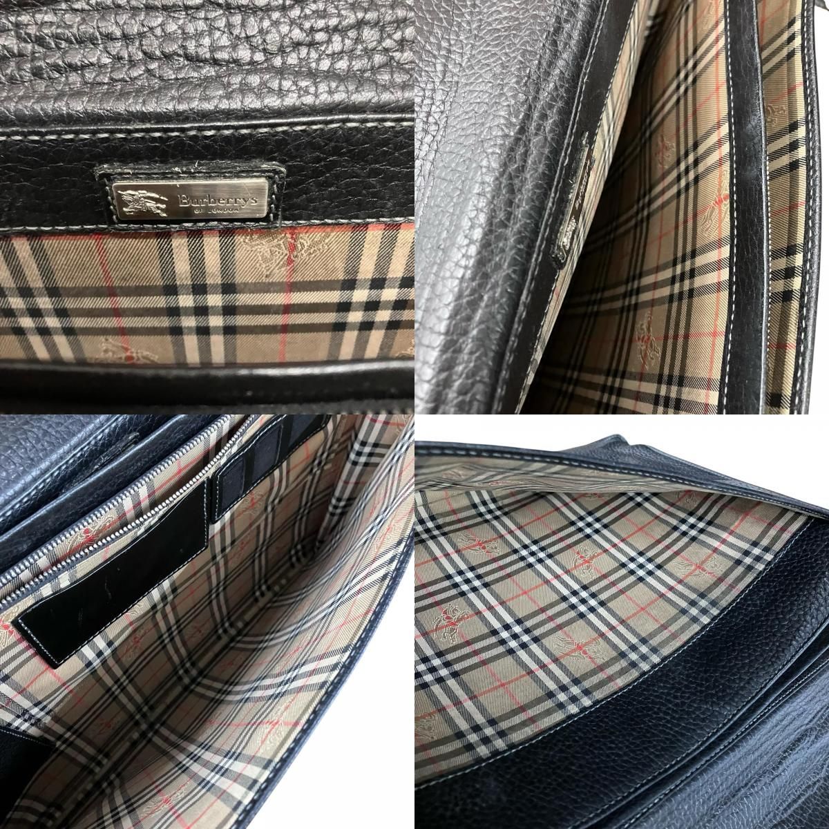 180053 現状品 BURBERRY バーバリー ビジネスバッグ ブラック ブリーフ 