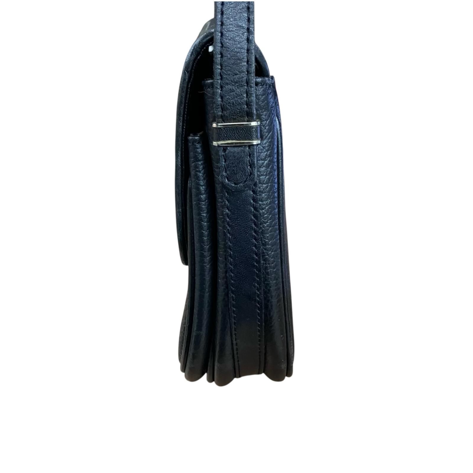 180053 現状品 BURBERRY バーバリー ショルダーバッグ ブラック レザー 