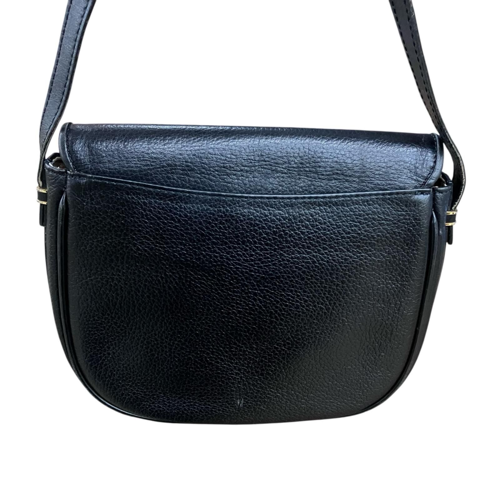 180053 現状品 BURBERRY バーバリー ショルダーバッグ ブラック レザー 