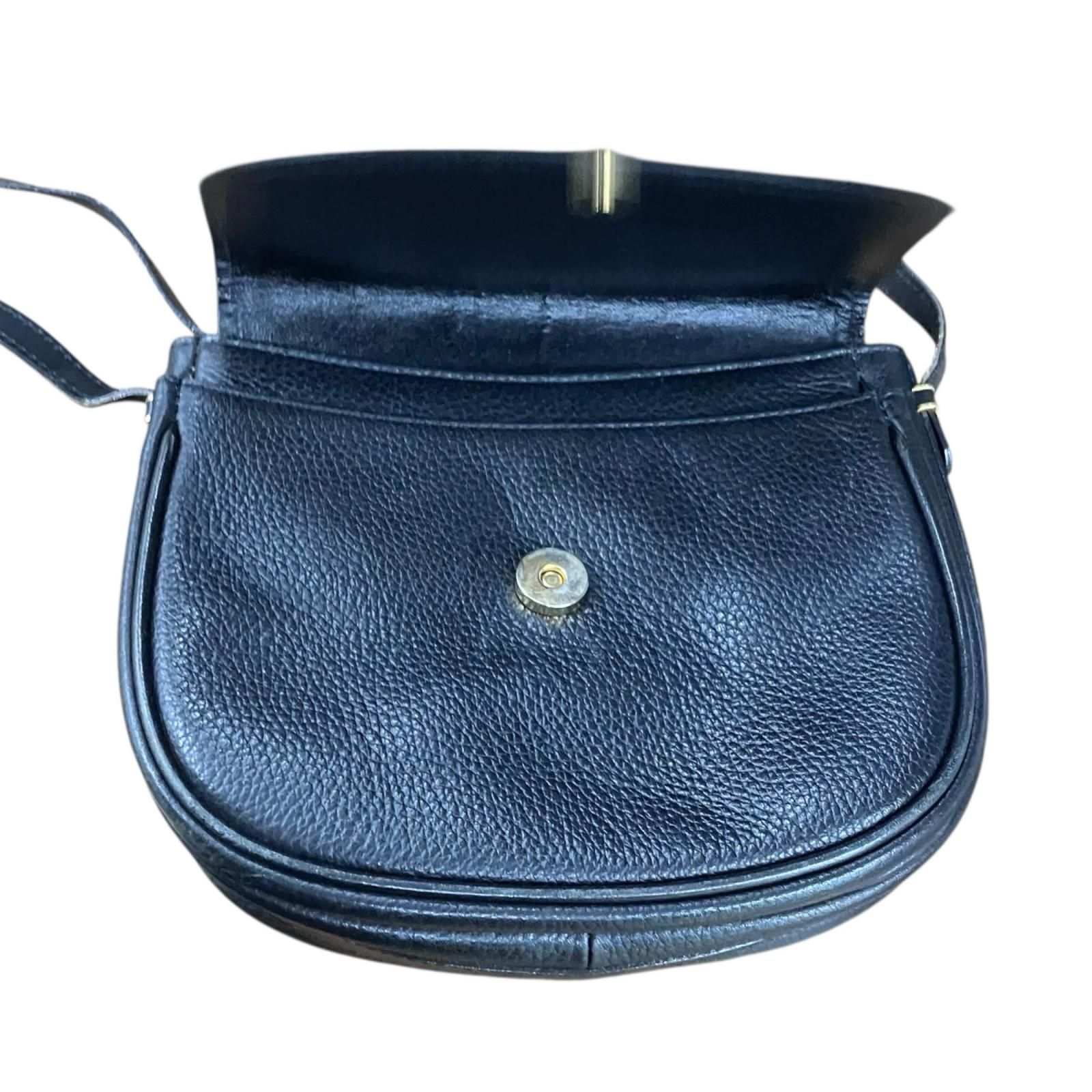 180053 現状品 BURBERRY バーバリー ショルダーバッグ ブラック レザー 