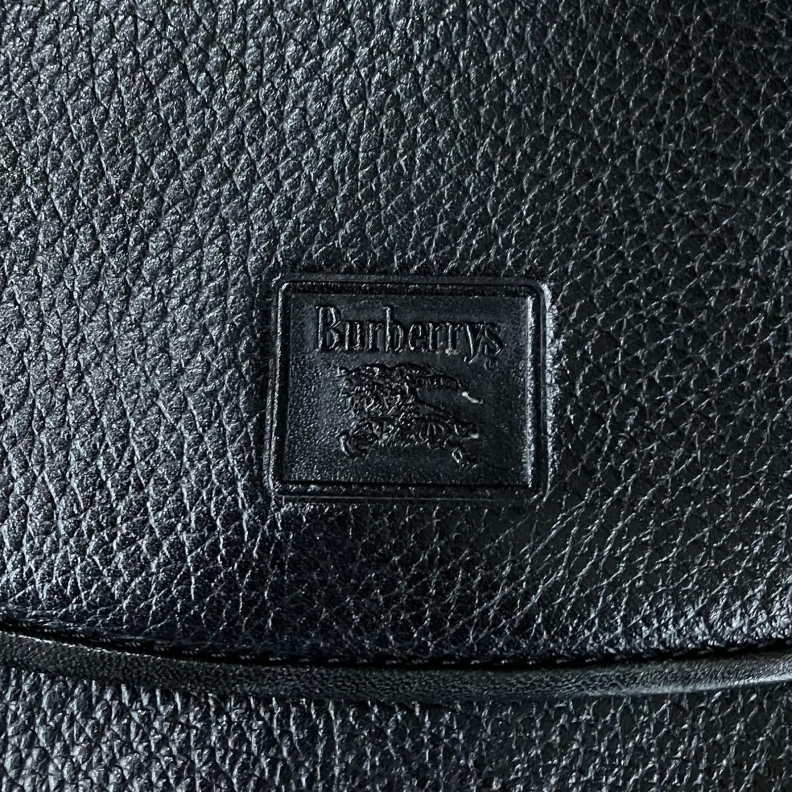 180053 現状品 BURBERRY バーバリー ショルダーバッグ ブラック レザー 