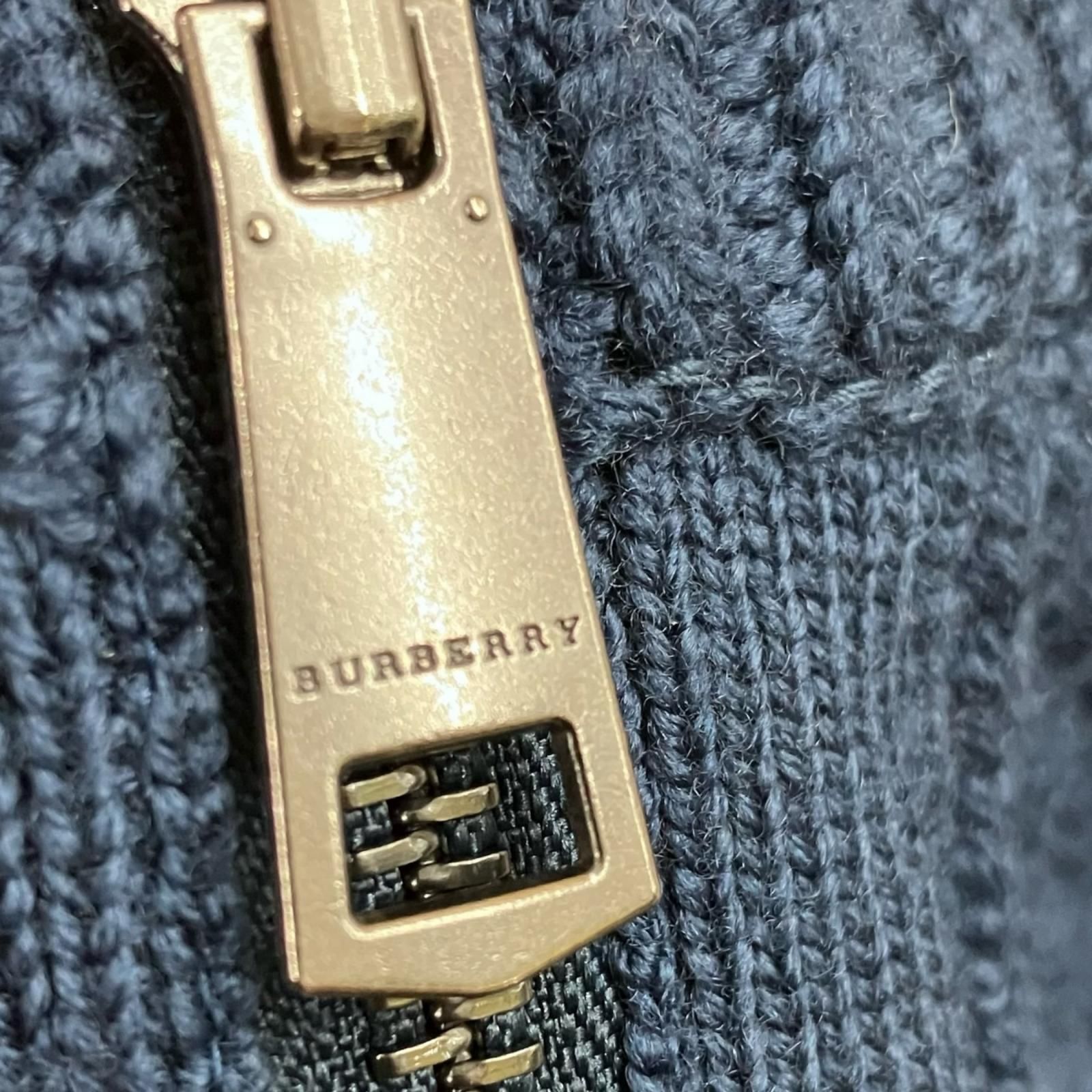 180053 現状品 BURBERRY バーバリー ジップアップニット ブルーネイビー リバーシブル レディース [0000000007987] 180053 現状品 BURBERRY バーバリー ジップアップニット ブルー