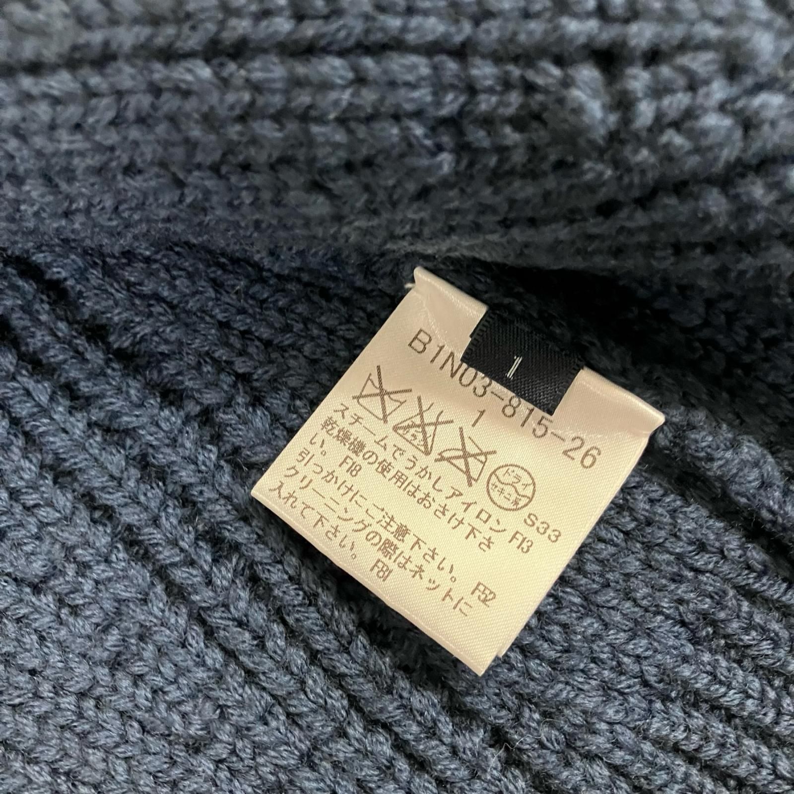 180053 現状品 BURBERRY バーバリー ジップアップニット ブルー