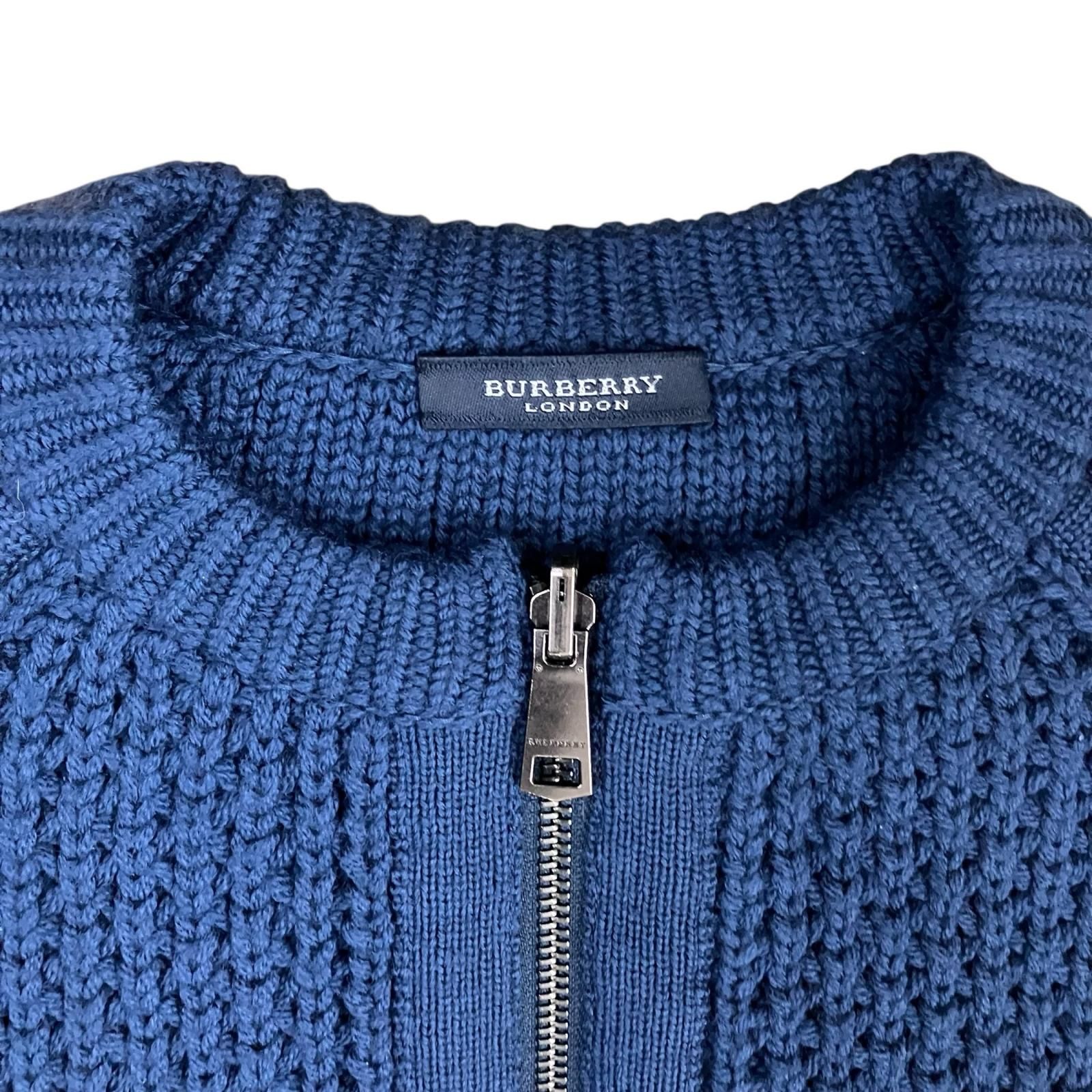 180053 現状品 BURBERRY バーバリー ジップアップニット ブルーネイビー リバーシブル レディース [0000000007987] 180053 現状品 BURBERRY バーバリー ジップアップニット ブルー
