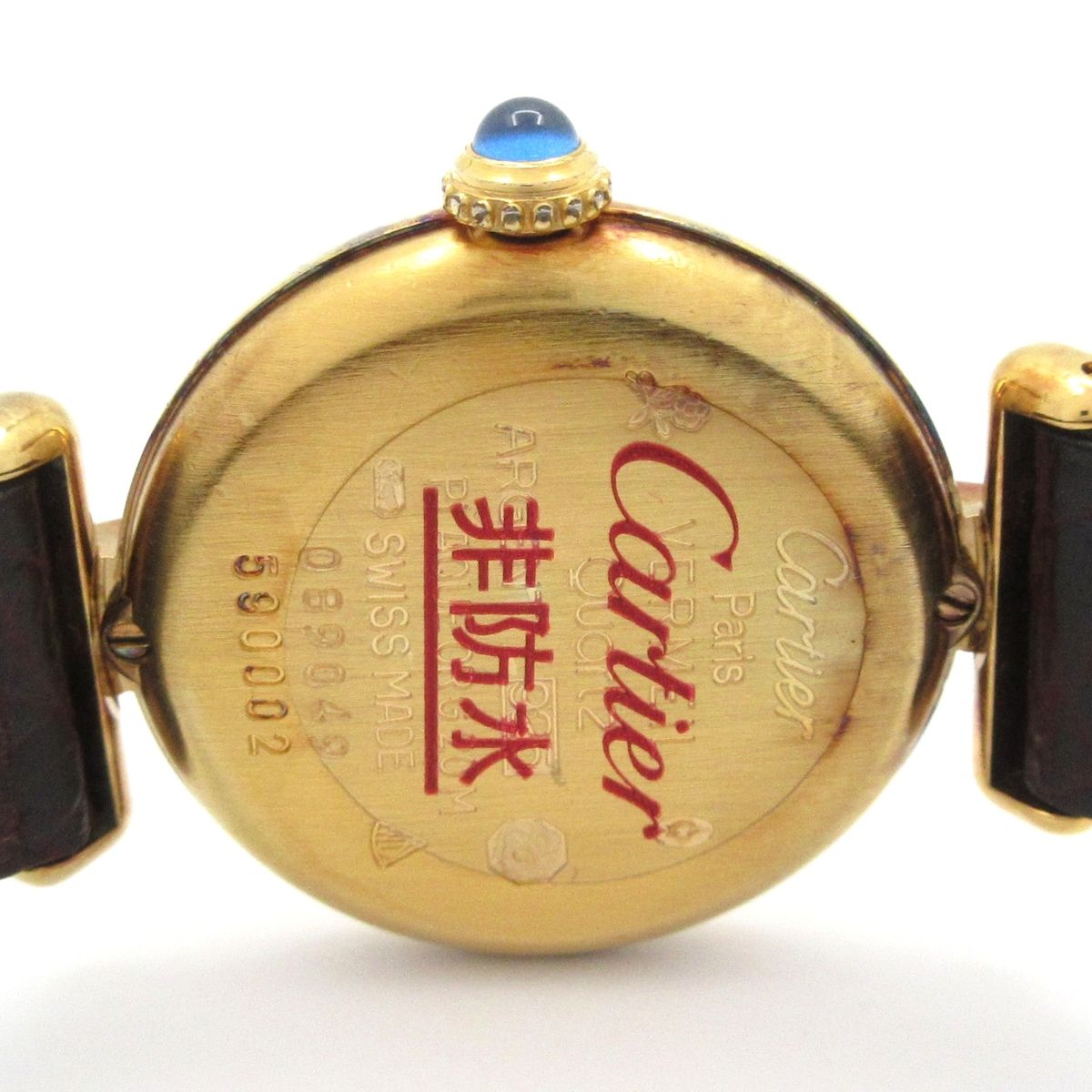 Cartier(カルティエ) 腕時計 マストコリゼヴェルメイユ W1000653 レディース 925/革ベルト アイボリー Cartier（カルティエ） マスト コリゼ ヴェルメイユ W1000653 腕時計