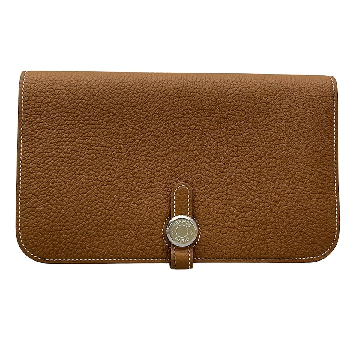 HERMES(エルメス) 長財布美品 ドゴンGM ゴールド シルバー金具 - メルカリ
