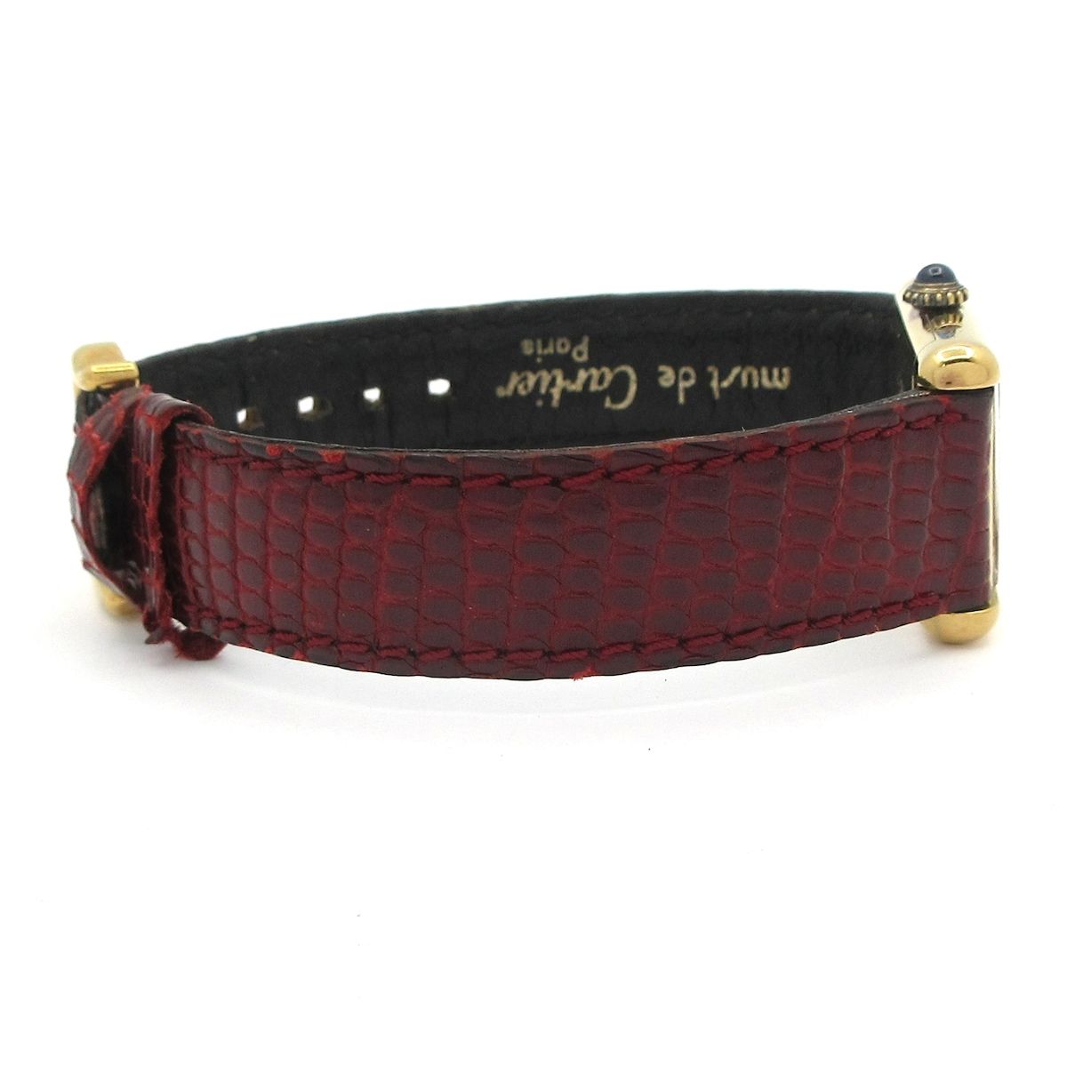 Cartier(カルティエ) 腕時計 マストタンク レディース 925/リザードベルト ボルドー Cartier - Cartier(カルティエ) 腕時計 マストタンク レディース 925
