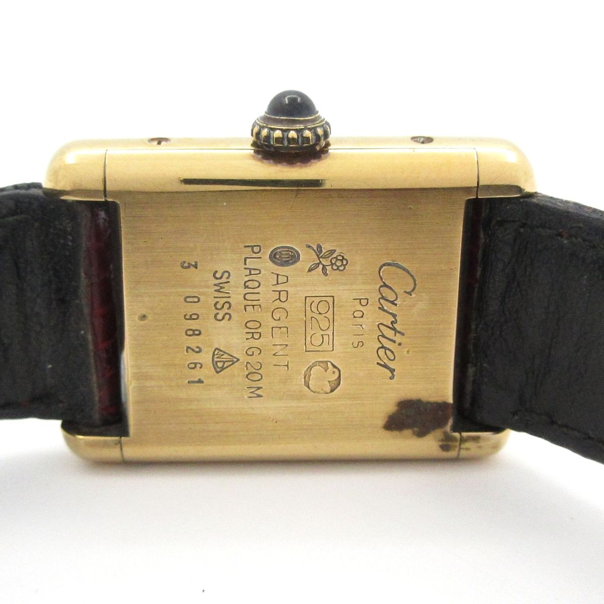 Cartier(カルティエ) 腕時計 マストタンク レディース 925/リザードベルト ボルドー Cartier - Cartier(カルティエ) 腕時計 マストタンク レディース 925