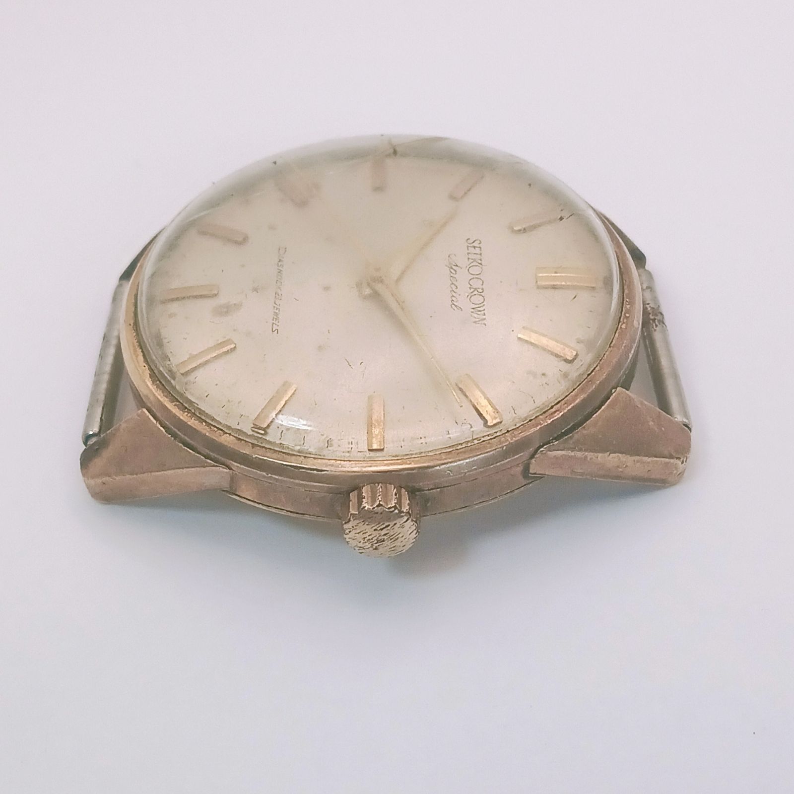 稼働 良品】0414-1 SEIKO CROWN Special ALL GOLD FILLED セイコー 