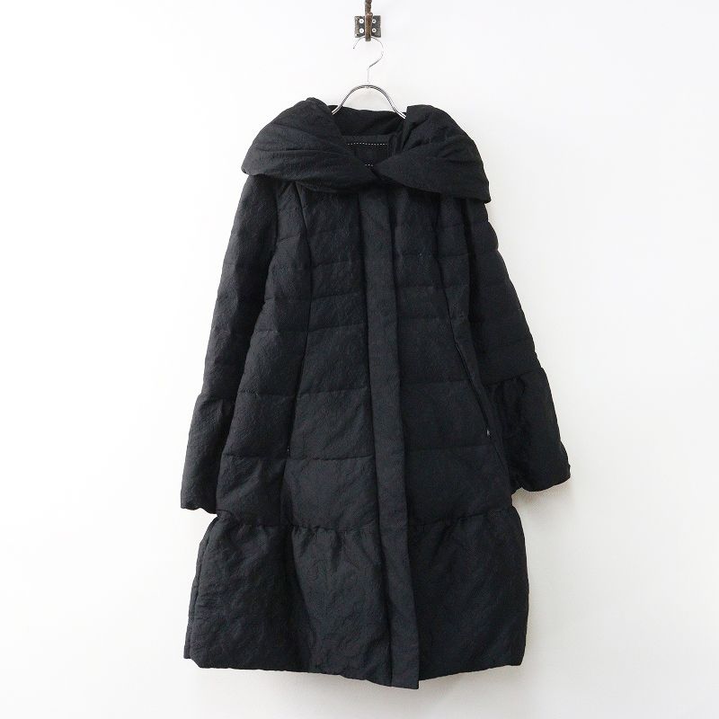 トゥービーシック TO BE CHIC ジャガード ダウンコート 42｜ブラック 