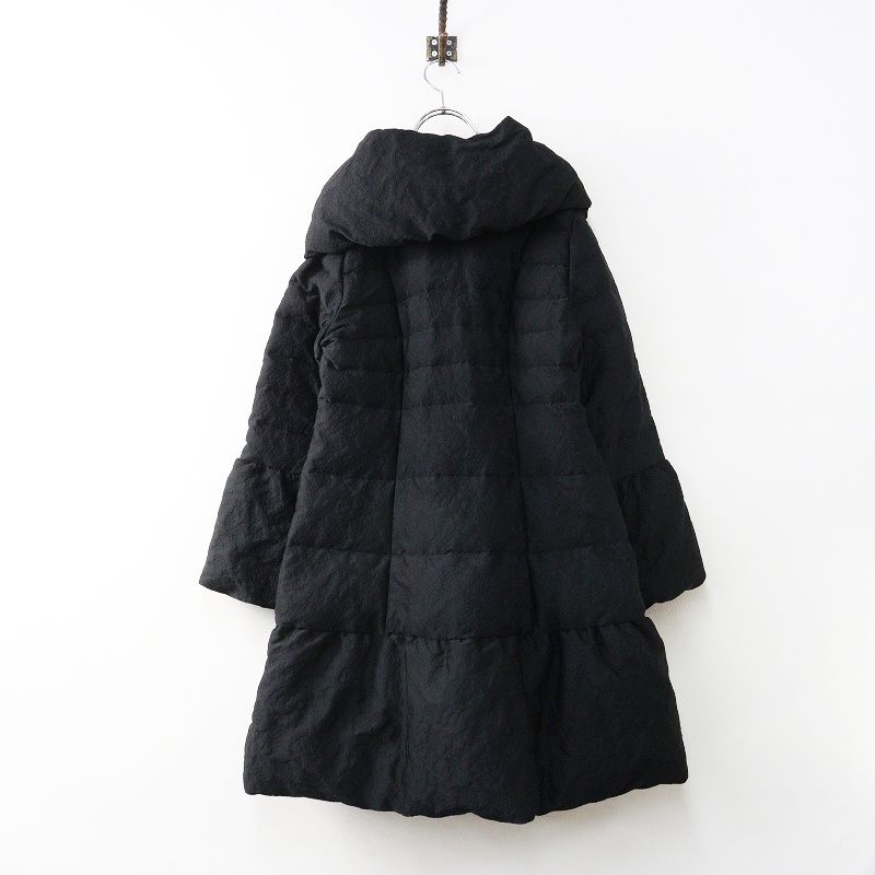 トゥービーシックコート トゥービーシック TO BE CHIC ジャガード ダウンコート 42｜ブラック