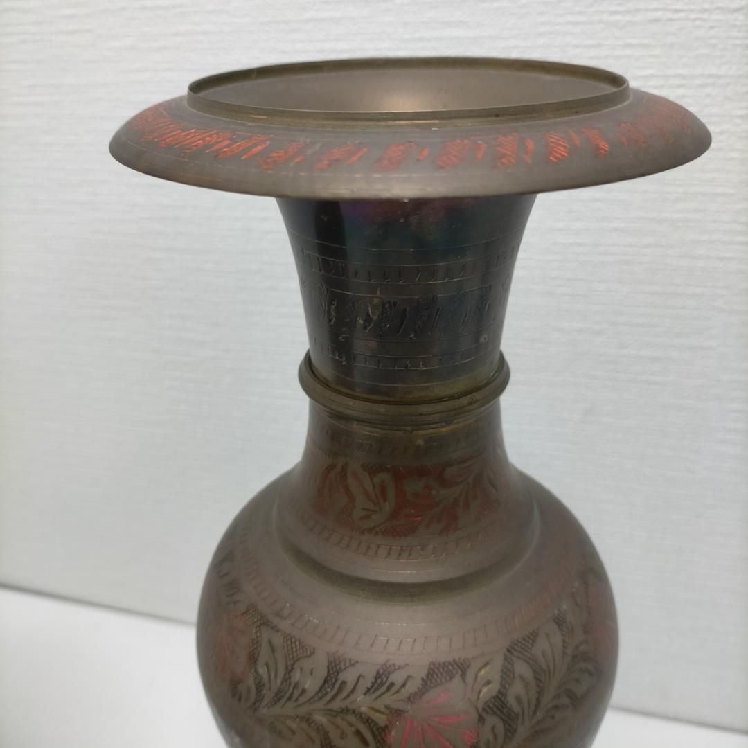 金属製 花器 2点セット フラワーベース 壺 オブジェ アンティーク調
