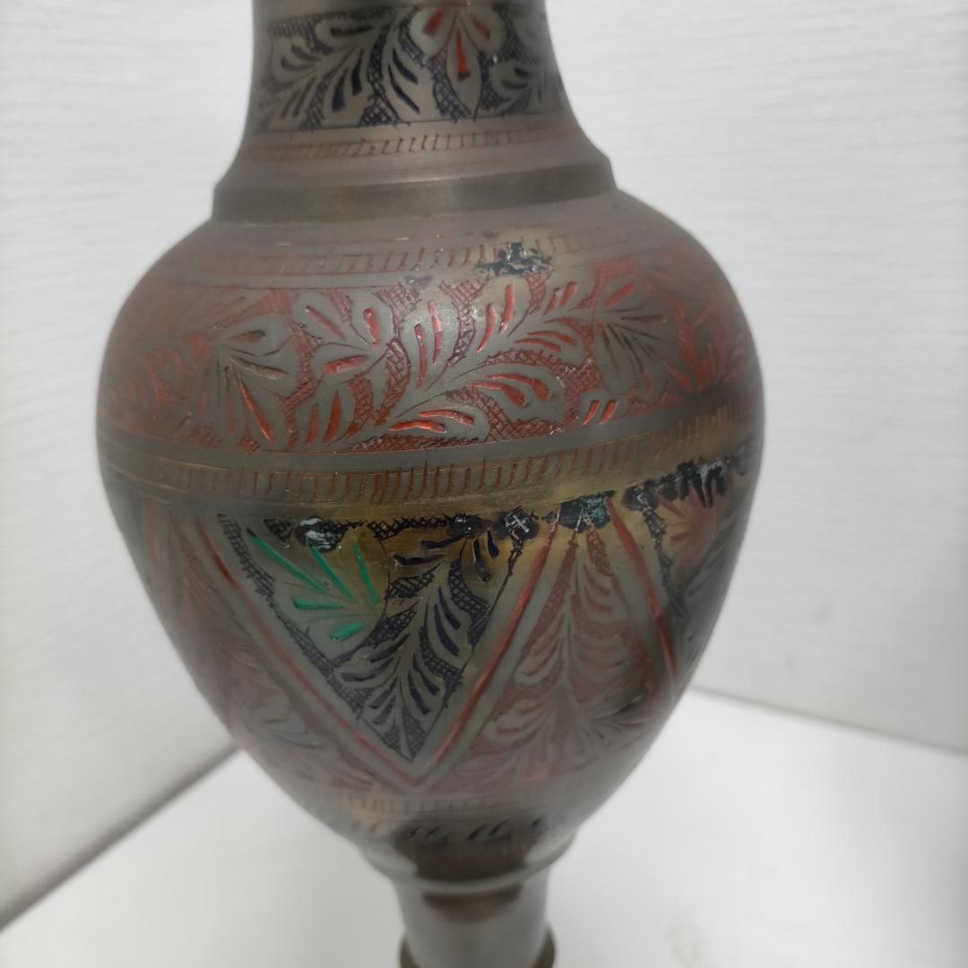 金属製 花器 2点セット フラワーベース 壺 オブジェ アンティーク調 彫刻模様 ブロンズ系 インテリア 店舗装飾　260120-5T 金属製 花器 2点セット フラワーベース 壺 オブジェ アンティーク調