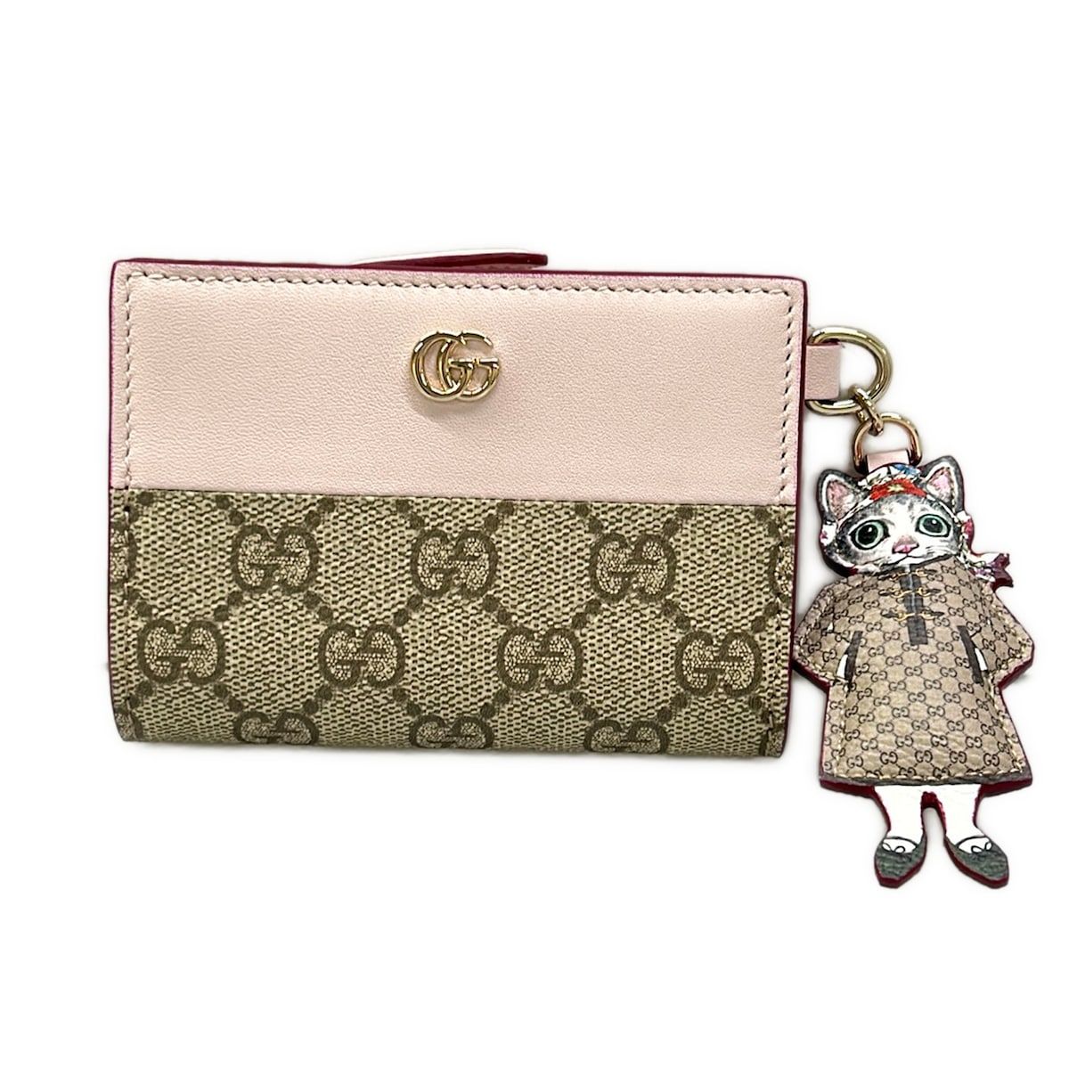 グッチ 2つ折り財布美品 バイカラースモールウォレット 847919 