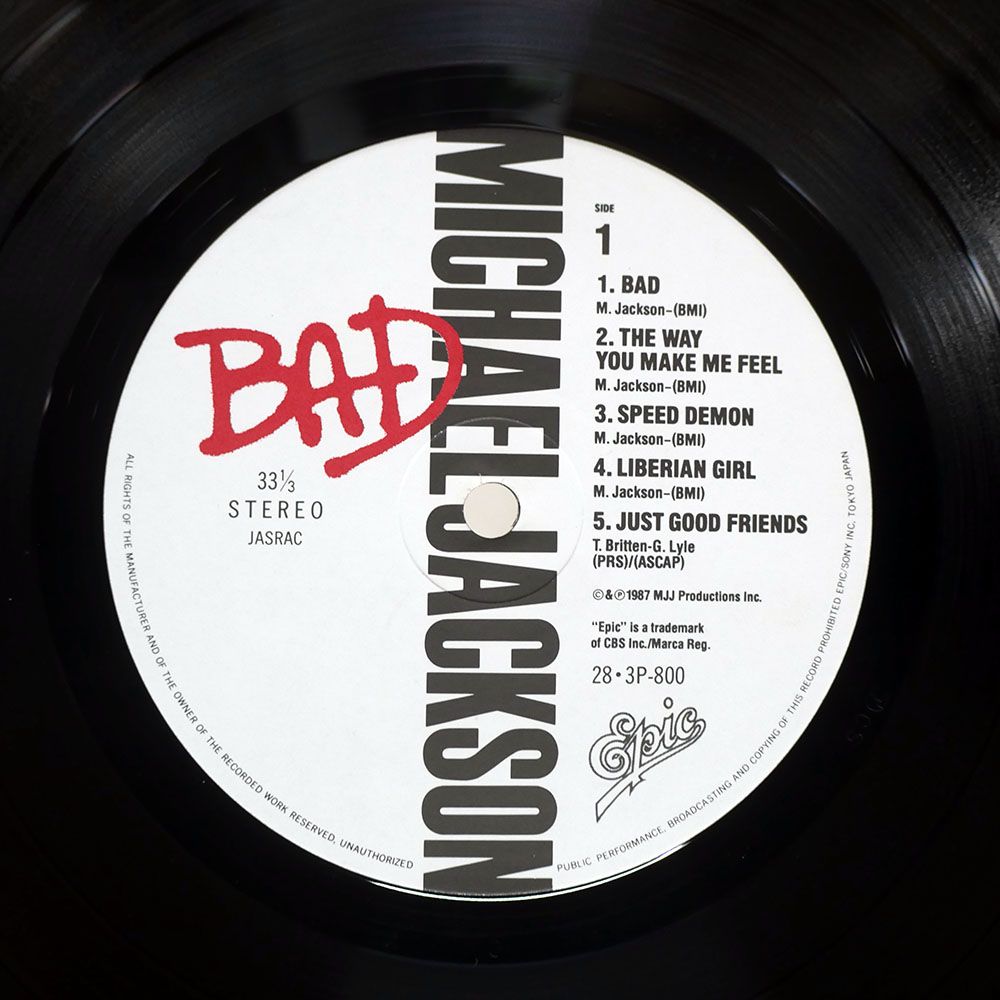 国内盤 MICHAEL JACKSON/BAD/EPIC 283P800 LP - メルカリ